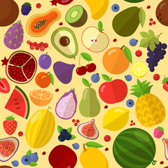 fruits vector seamless pattern