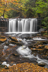 Fototapeta na wymiar Oneida Falls Flow - Ricketts Glen, Pennsylvania