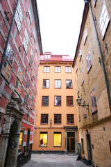Obraz premium Colorful Buildings in Gamla Stan, Stockholm, Sweden