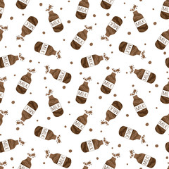 Chocolate Milk Seamless Pattern