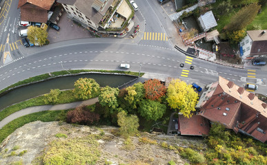 Naklejka premium Aerial view of central europe