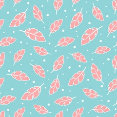 Feather Seamless Pattern Background, Vector illustration