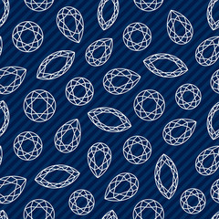 Diamond Cut Seamless Pattern Background, Vector Illustration