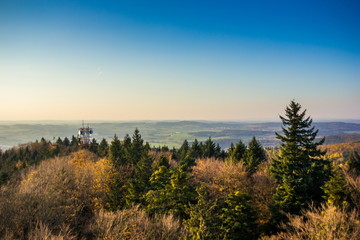 Fototapeta premium Autumn aerial view to czech countryside