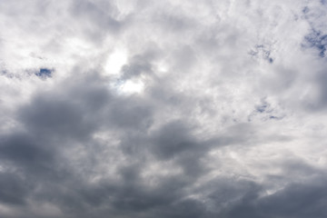 Landscape with cloudy sky and rainy.