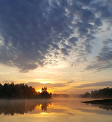 Sunrise over the lake