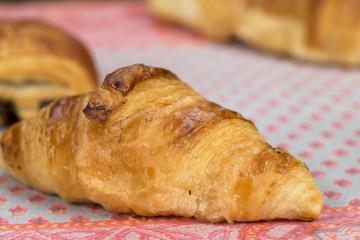 Selection of croissants on a breakfast table