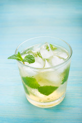 cocktail with mint and ice