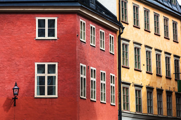 Fototapeta na wymiar beautiful street of old Stockholm