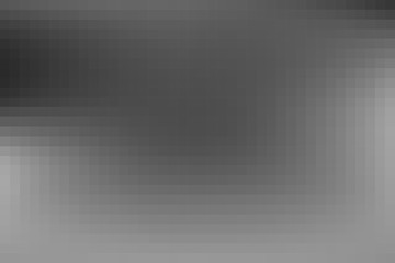 Vector greyscale blurred horizontal cover. Monochrome defocused black and white unfocused tiles banner. Gray scale gradient mosaic background. Grey or silver abstract blurry checked illustration.