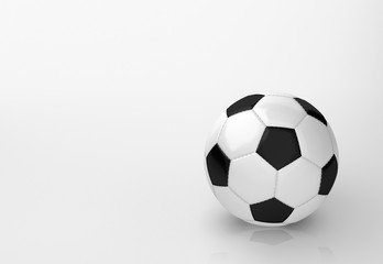 Fototapeta na wymiar Realistic soccer ball or football ball on white background. Football is a family of team sports .