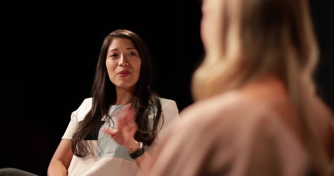 TV chat show in a recording studio