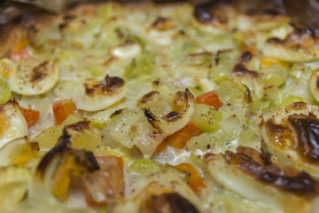 Quiche of vegetables and egg