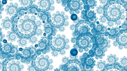 Complex pattern of curls. 3D surreal illustration. Sacred geometry. Mysterious psychedelic relaxation pattern. Fractal abstract texture. Digital artwork graphic astrology magic