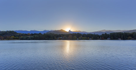 Sunset behind Rhino Peak