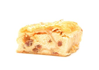  Cheesecake with isolated on white background