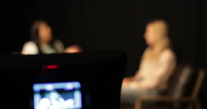 TV chat show in a recording studio