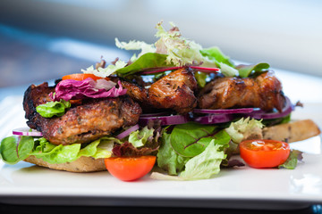 Club Sandwich with baguettes