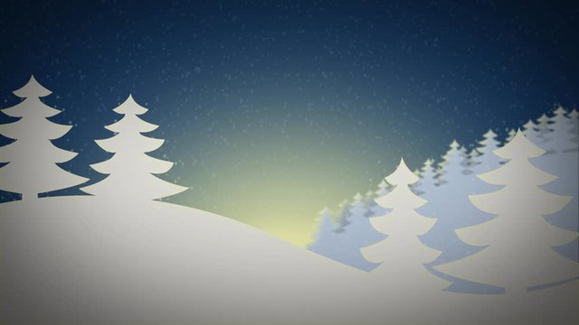 Tannen im verschneiten Winterwald - Loop