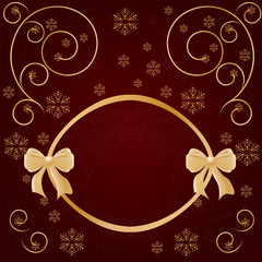 Beautiful background with a gold pattern, copy-space for text.