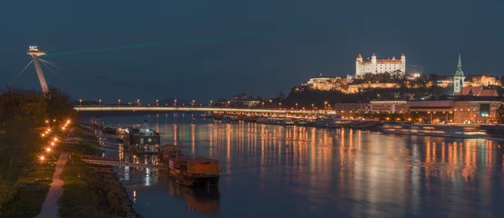 Foto op Plexiglas Bratislava with SNP bridge, Slovakia © Jiri Dolezal