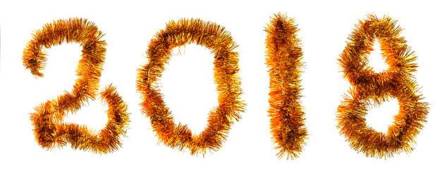 Happy new year text written with sparkle isolated on black background