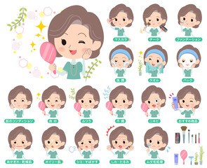 Blue-green tunic Middle women_beauty