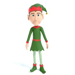 3d illustration of a Christmas Elf