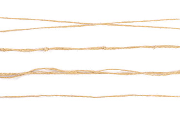 Strings isolated on white background texture