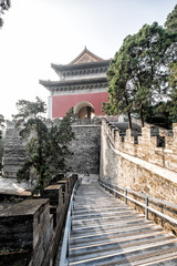 Tombs of the Ming Dynasty emperors. Wall of Baocheng. China