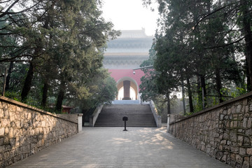 Tombs of the Ming Dynasty emperors. The road to the Tower of the Soul. China