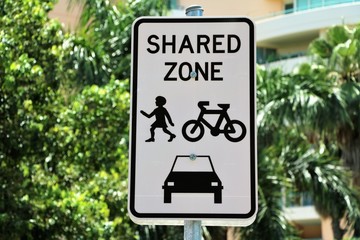Shared Zone in Brisbane, Queensland Australia