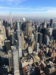 Bird eye view of New York City, Manhattan, USA