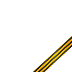 9th of may greeting card concept. Vector hand drawn St. George's ribbon. Russian translation of the inscription: Happy Victory day!