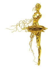 Ballerina, Danza,  Disabilità, Sfigurata, Violenza Sulle Donne, Illustrazione 3d