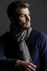 Fototapeta na wymiar scarf and sweater