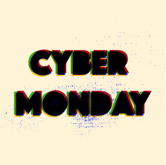 Vector abstract futuristic colorful science technology commerce market advertising holiday cyber monday lettering pattern