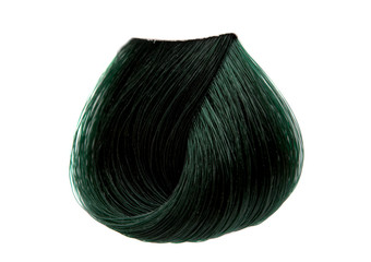 colored hair curls isolated