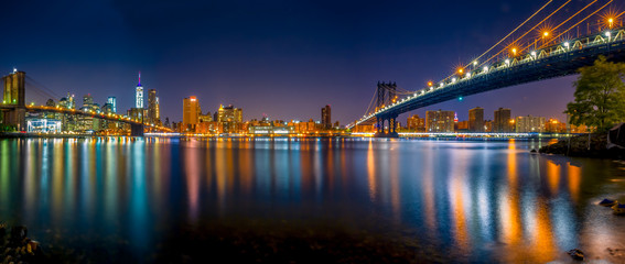 Fototapeta na wymiar Brooklyn bridge & Manhattan bridge