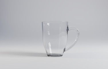 3d render of transparent glass