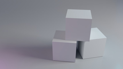3d render of boxes on a background
