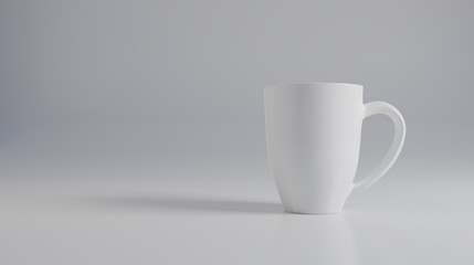 3d render of porcelain tea cups