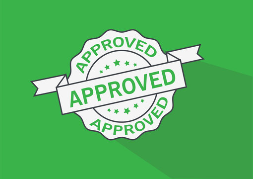 Approved seal stamp icon