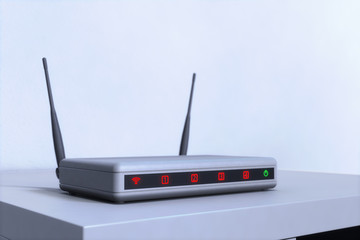 an internet router (3d rendering)