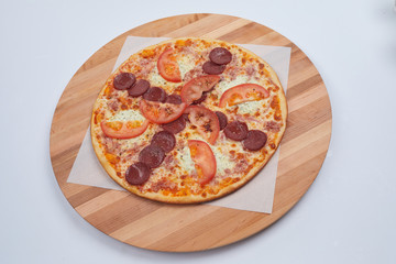 pizza with salami
