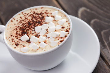 cappuccino with marshmallow