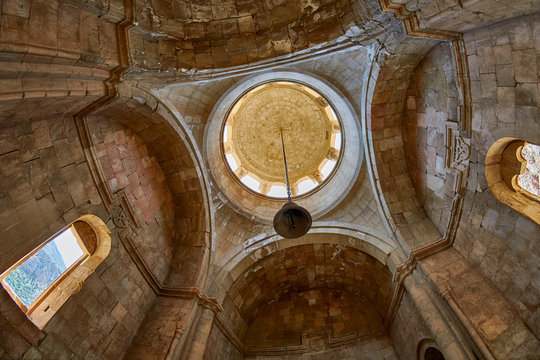 NORAVANK MONASTERY, ARMENIA - 02 AUGUST 2017: Inside Noravank Monastery in Armenia