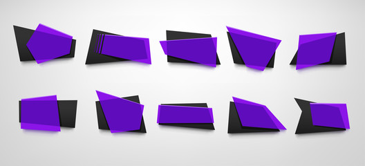 violet banners set