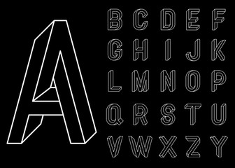 Impossible Geometry letters. © Ann_Sereda