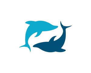Fototapeta premium Dolphin logo icon vector